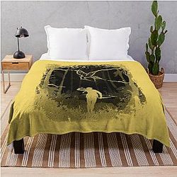 Hunger Games Wood Black Throw Blanket
