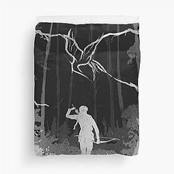 Hunger Games Wood Matte Black Duvet Cover