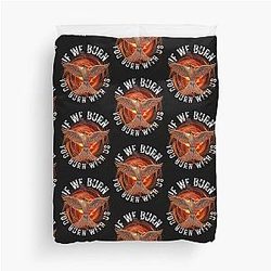 Mockingjay - If We Burn, You Burn with Us Duvet Cover