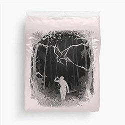 Hunger Games and Black Pink Duvet Cover