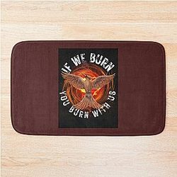 The Hunger Games Mockingjay - If We Burn, You Burn With Us Baseball Sleeve Bath Mat