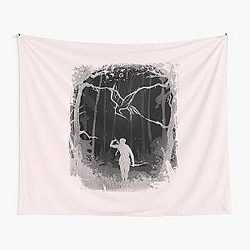 Hunger Games Wood Black Pink Tapestry