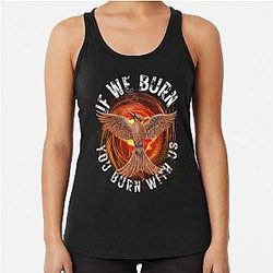 Mockingjay - If We Burn You Burn Us Racerback Tank Top