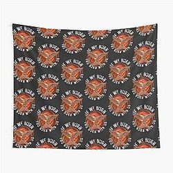Mockingjay if We Burn You Burn with Us Baseball Sleeve Tapestry