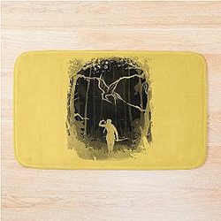Hunger Games Wood Black Yellow Bath Mat