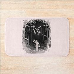 Hunger Games Wood Black Pink Bath Mat