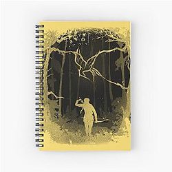 Hunger Games Woods Black Yellow Spiral Notebook
