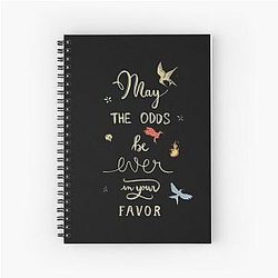 Hunger Games quality calligraphy gold Spiral Notebook