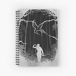 Hunger Games Wood Matte Black Spiral Notebook