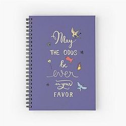 Hunger Games quality calligraphy gold version purple spiral notebook