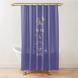 Hunger Games quality calligraphy - gold version Shower Curtain