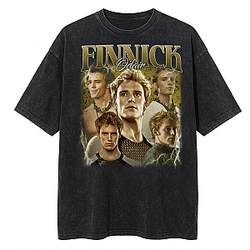 Finnick Odair Vintage Gold LA 0406 The Hunger Games Wash T-Shirts