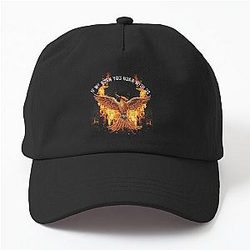Mockingjay If We Burn You Burn with Us Dad Hat