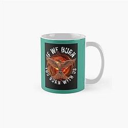Mockingjay If We Burn You Burn with Us Baseball Sleeve Classic Mug