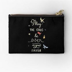 Hunger Games quality calligraphy - gold zipper pouch
