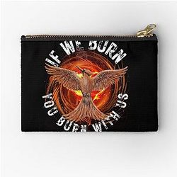 Mockingjay If We Burn You Burn With Us Pouch