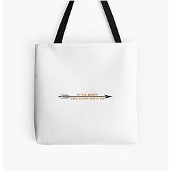 Hunger Games Arrow Quote All Overprint Tote Bag