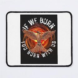 Mockingjay - If We Burn You Burn With Us Baseball Sleeve Mouse Pad