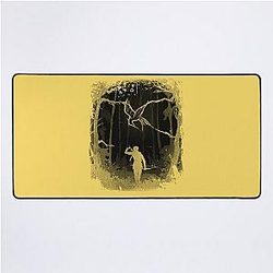 Hunger Games Wood Black Yellow Desk Mat