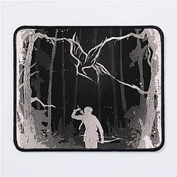 Hunger Games Wood Black Pink Mouse Pad