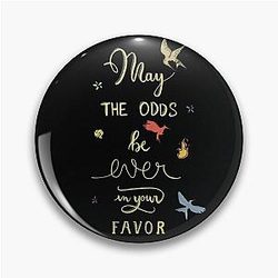 Hunger Games quality calligraphy gold pin