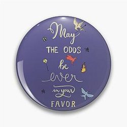 Hunger Games quality calligraphy gold version purple Pin