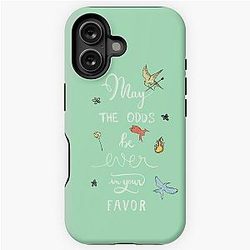 Hunger Games quality calligraphy  -  green iPhone Tough Case