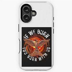 Mockingjay - If We Burn, You Burn With Us Baseball Sleeve iPhone Tough Case