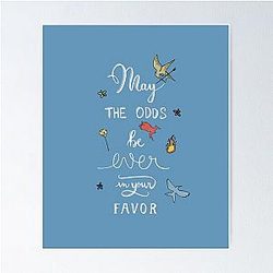 Hunger Games Quality Calligraphy Blue Poster