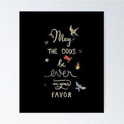 Hunger Games quality calligraphy gold version Poster
