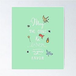 Hunger Games Quality Calligraphy Black Version Green Poster