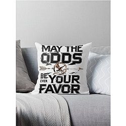 May the Odds be Ever in Your Favor-Hunger Games Fan Art Throw Pillow