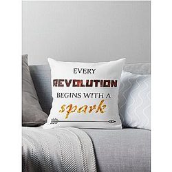 The Hunger Games Spark Throw Pillow