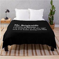 Mr. Brightside by The Killers Black Throw Blanket RB0301