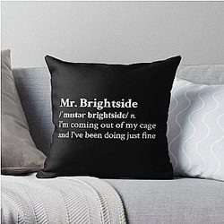 Mr. Brightside by The Killers Black Throw Pillow RB0301
