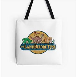 Vintage The Land Before Time All Over Print Tote Bag