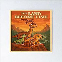 The Land Before Time Vintage Cliffside Poster