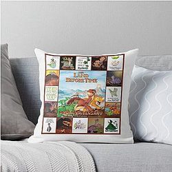Endowed Beauty The Land Before Time Animated Adventure Vintage Throw Pillow