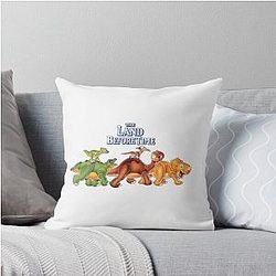 The Land Before Time and Petit-Pied and friends Throw Pillow