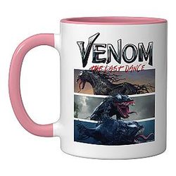 Marvel Venom: The Last Dance, Venomized Horse,(and) Frog Fish Ceramic Mug, Pink/White