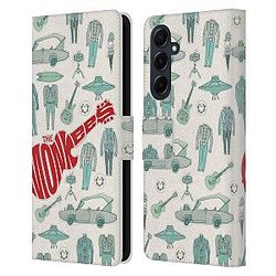 Head Case Designs Officially Licensed The Monkees Pattern Graphics Leather Wallet Case Compatible with Samsung Galaxy A54 5G