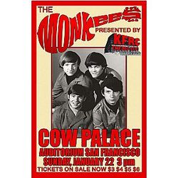 The Monkees Replica Concert 1966 Poster