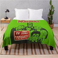The Munsters First Family of Fright Throw Blanket
