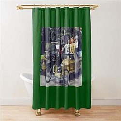 The Munsters Family with Munster Koach Dragula Shower Curtain