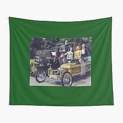 The Munsters Family with the Munster Koach and Dragula Tapestry