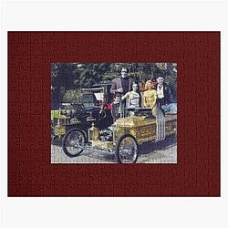 The Munsters Family with Munster Koach Dragula Jigsaw Puzzle