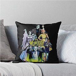 the munsters family portrait throw pillow