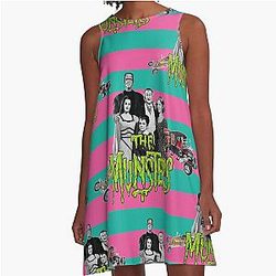 The Munsters family, family comedy horror series 1960 A-Line Dress