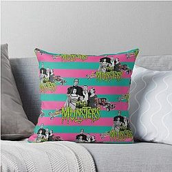 The Munsters Family Comedy Horror Series 1960 Throw Pillow