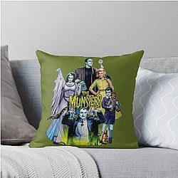 The Munsters Family Portrait Throw Pillow